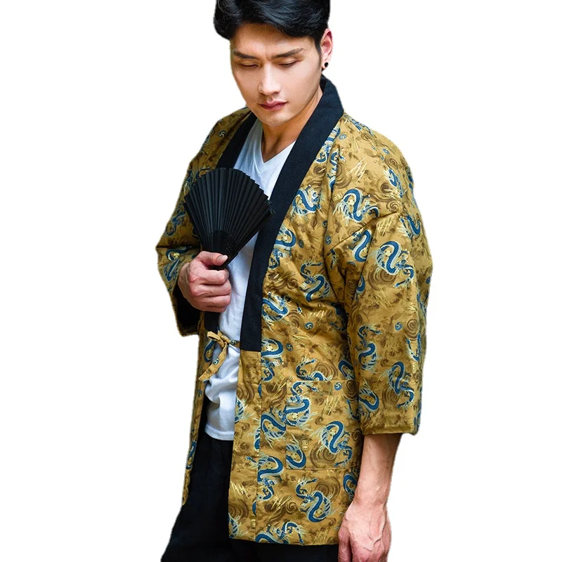 Traditional Winter Japanese Clothing - Kimono Winter Haori Men Japanese Traditional