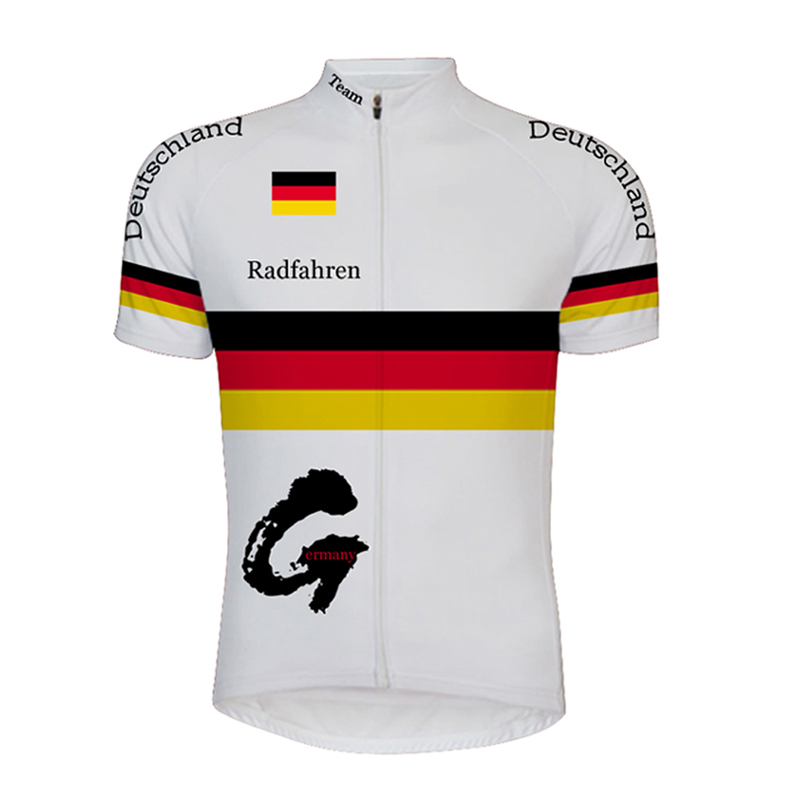 Winter Clothing Germany - Germany Men Cycling Jersey Short Sleeve