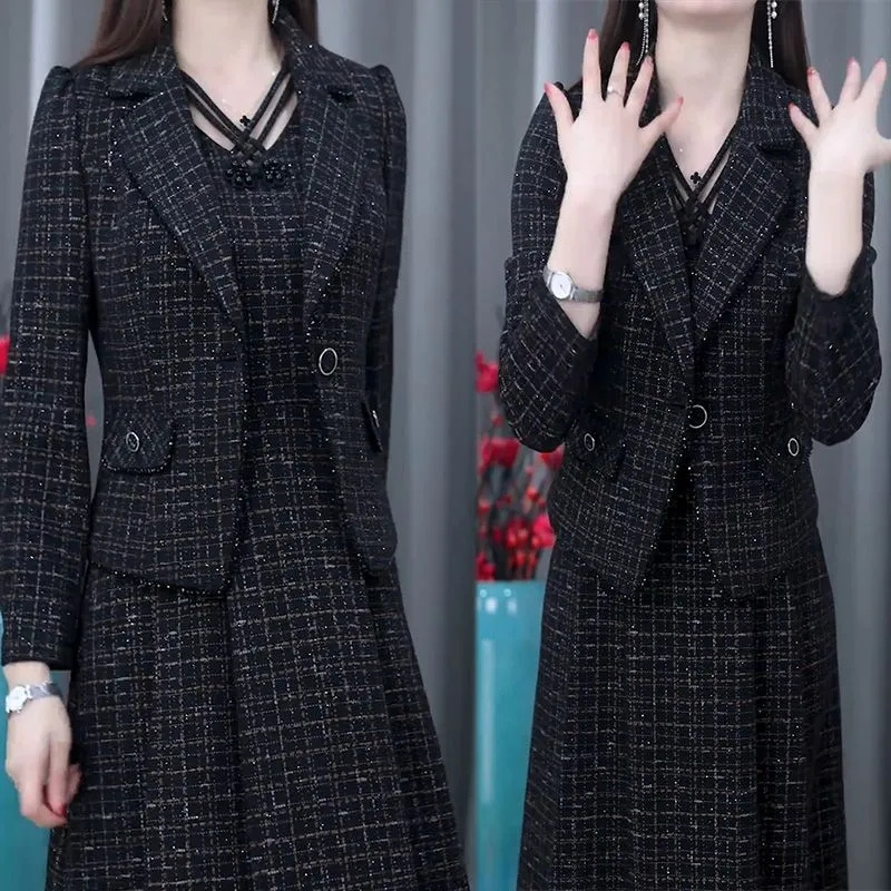 Winter Clothing Material - Middle Aged Female Dress Sets Spring