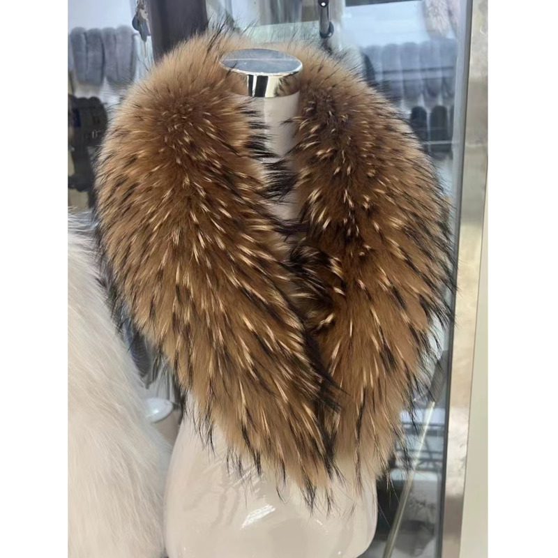 Jacket Winter Clothing - Raccoon Fur Collar Female Winter Fur