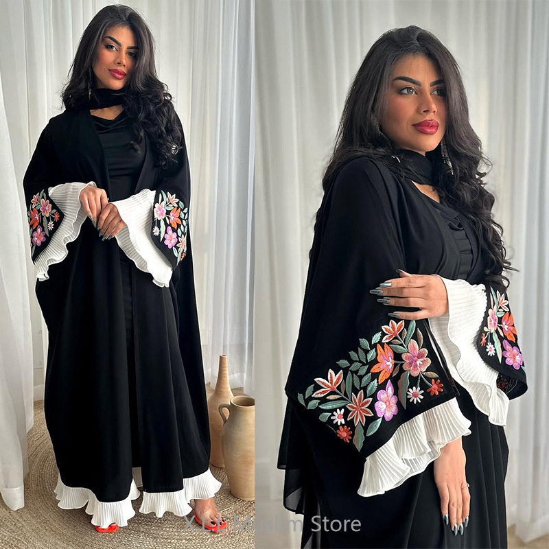 Winter Clothing Dubai - Abaya Dubai Luxury Arabic Embroidered Floral