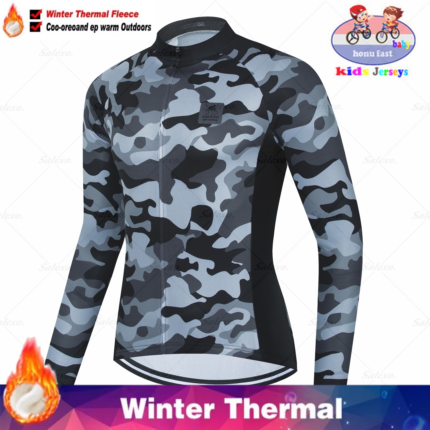 Winter Kids Cycling Jersey Set - Winter Clothing Kids Sale recension och pris