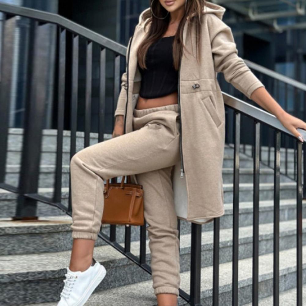 Pants Set Women Tracksuit Zipp - Winter Clothing Material recension och pris