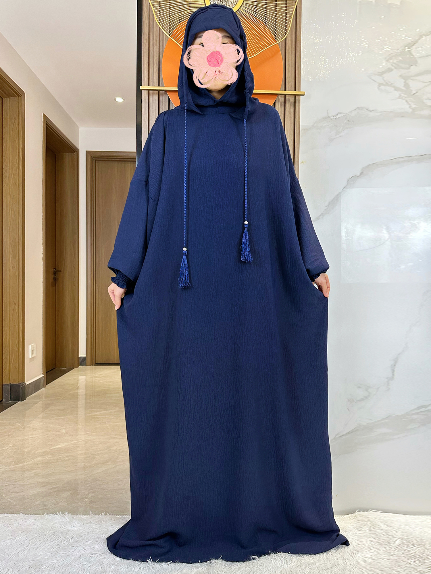Muslim Abaya Solid Cotton Pull - Winter Clothing Dubai recension och pris