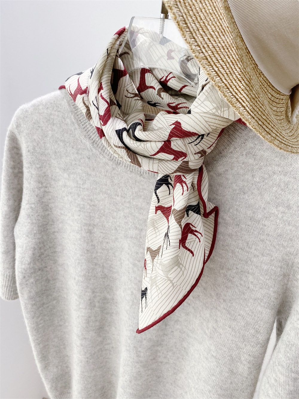 Silk Wool Blend Scarf Women Ha - Winter Clothing Hong Kong recension och pris