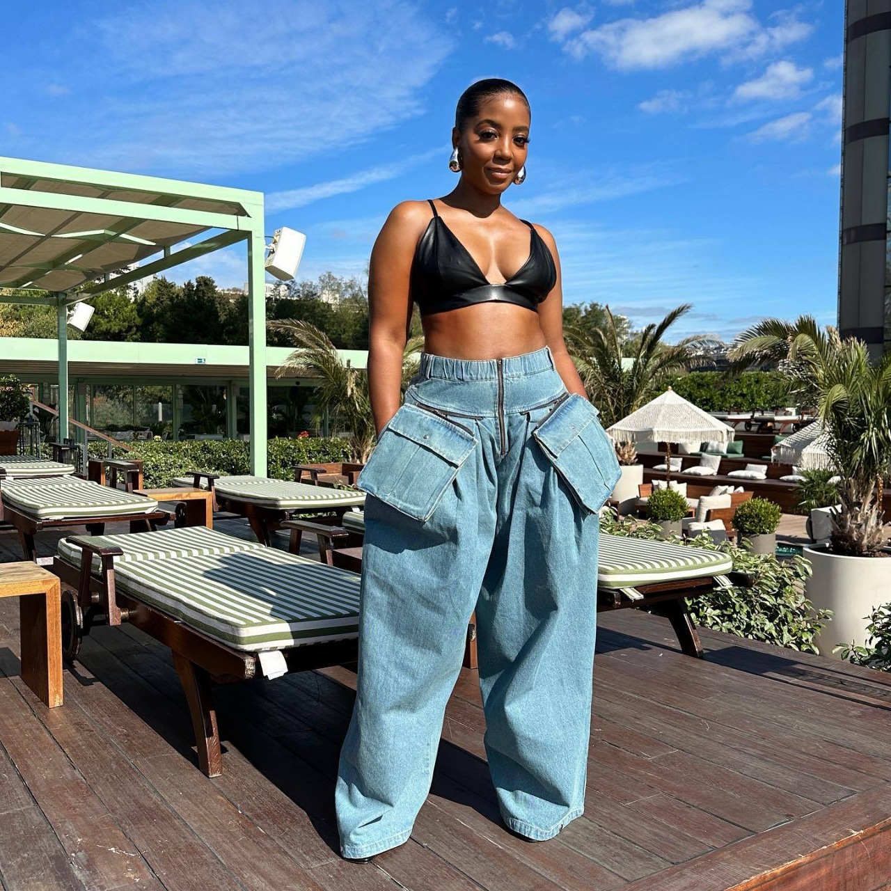 Denim Two Piece Sets Women Pan - Winter Clothing Material recension och pris