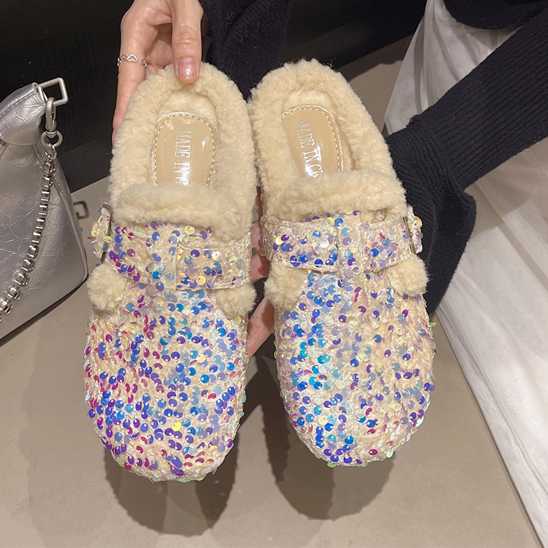 Bling Women Slippers Flats Cas - Winter Cloth recension och pris