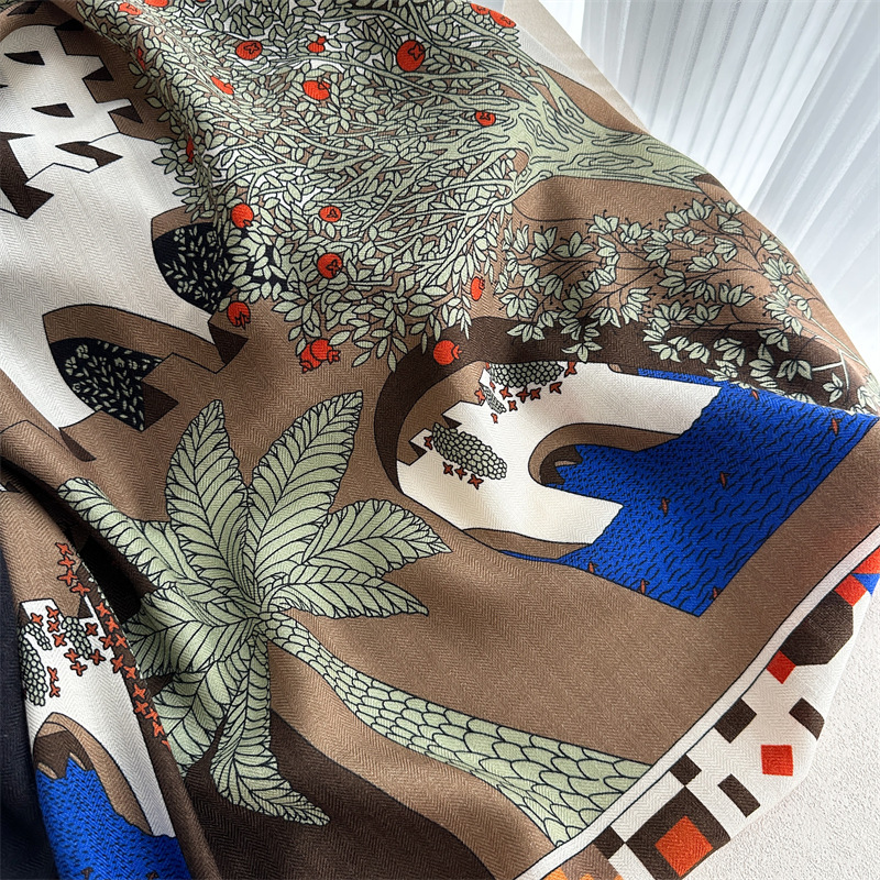 Wool Silk Scarf Women Cashmere - Winter Clothing Hong Kong recension och pris