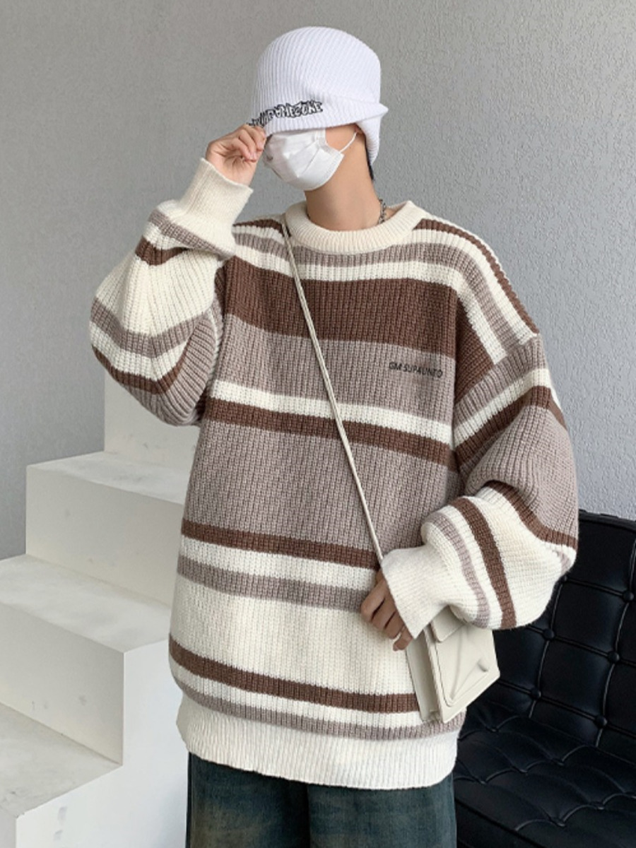 Striped O-neck Sweater Autmn W - Winter Clothing Hong Kong recension och pris