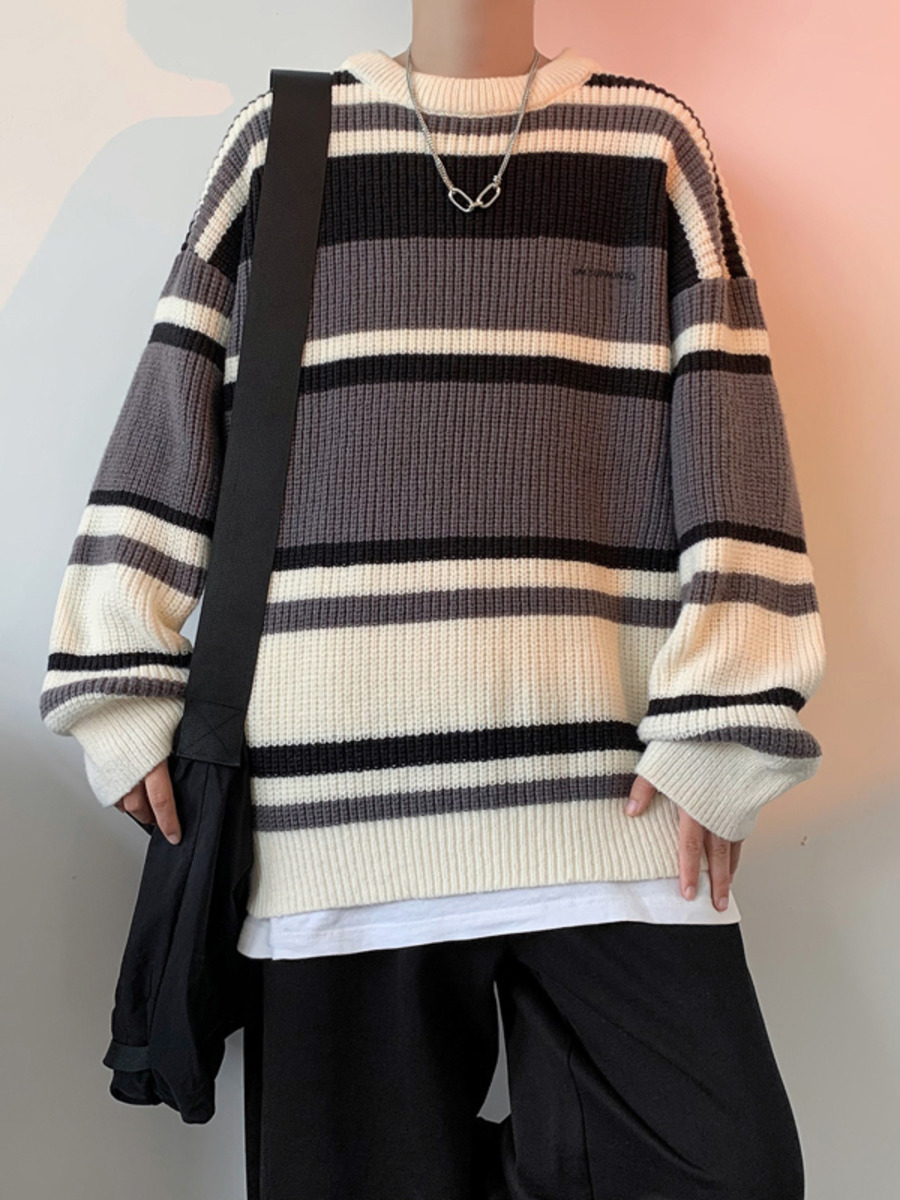 Striped O-neck Sweater Autmn W - Winter Clothing Hong Kong recension och pris