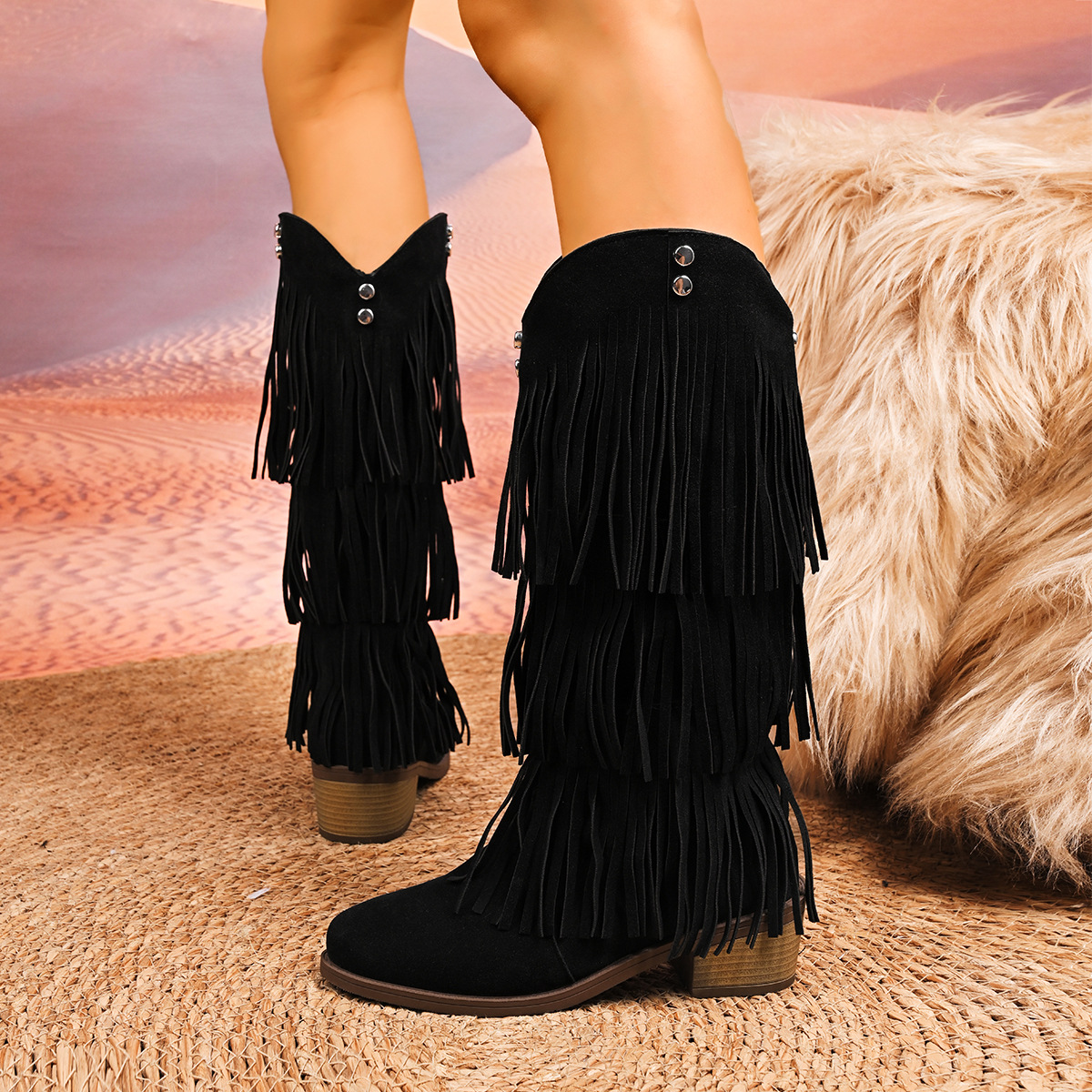 New autumn/Winter 2025 fringed - Winter Clothing Material recension och pris