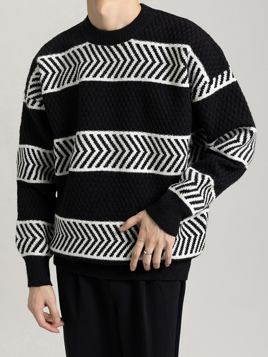 Casual Loose Stripes Pullover  - Winter Clothing Hong Kong recension och pris