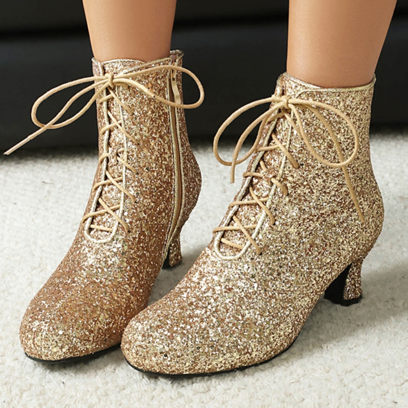 Gold Ankle Boots for Women Win - Winter Cloth recension och pris