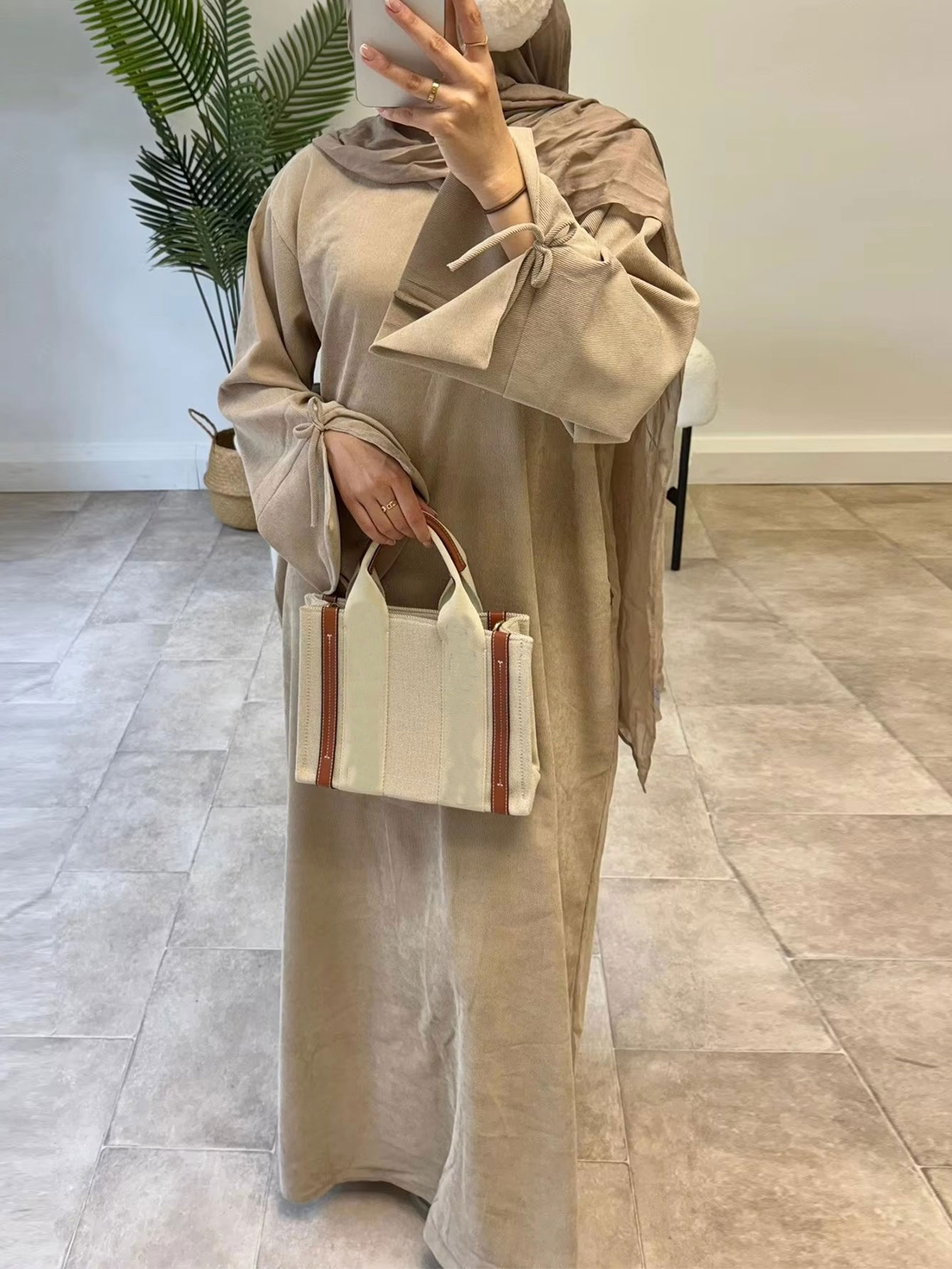 Ramadan Bow-knot Dubai Abaya D - Winter Clothing Dubai recension och pris