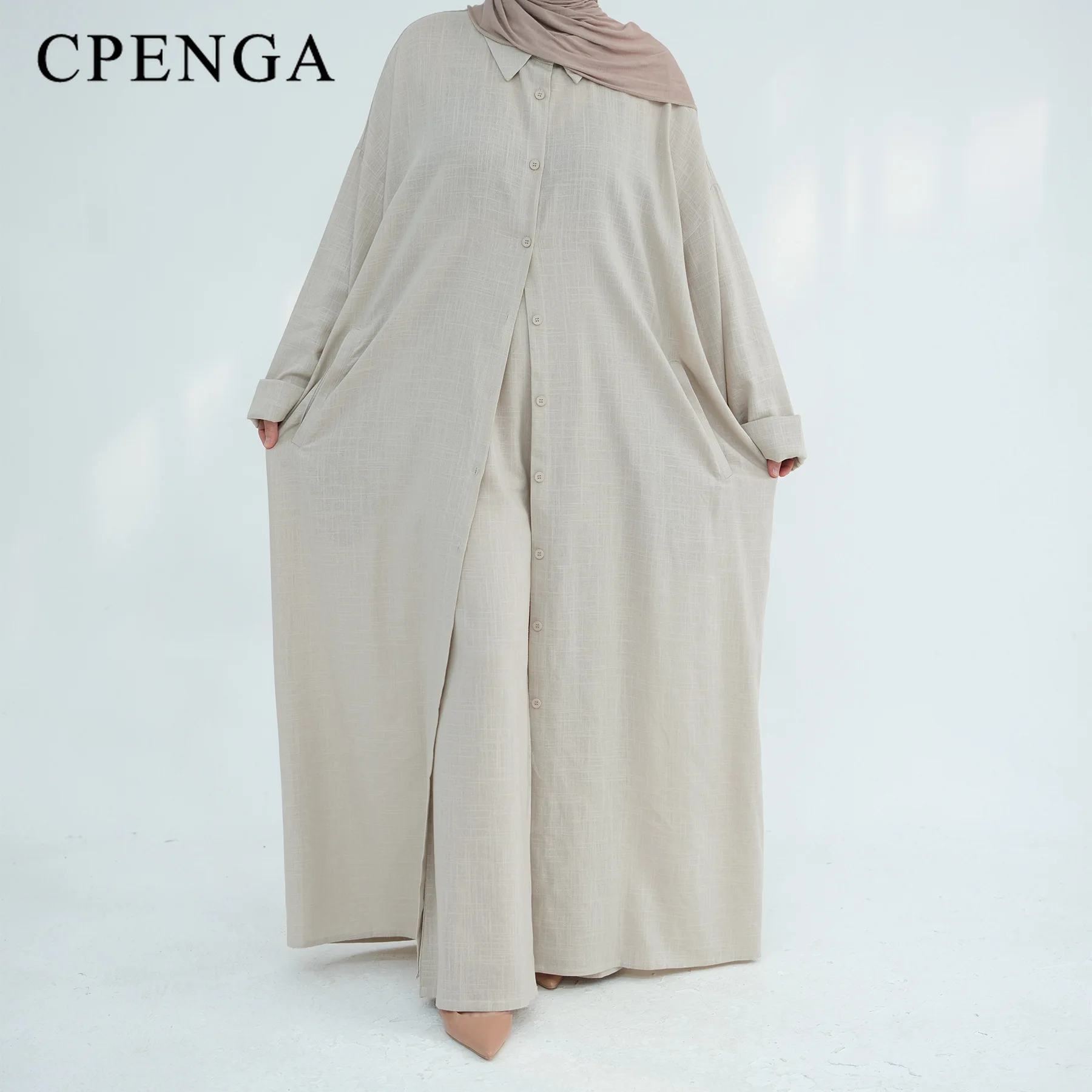 Ramadan Two Piece Linen Muslim - Winter Clothing Dubai recension och pris