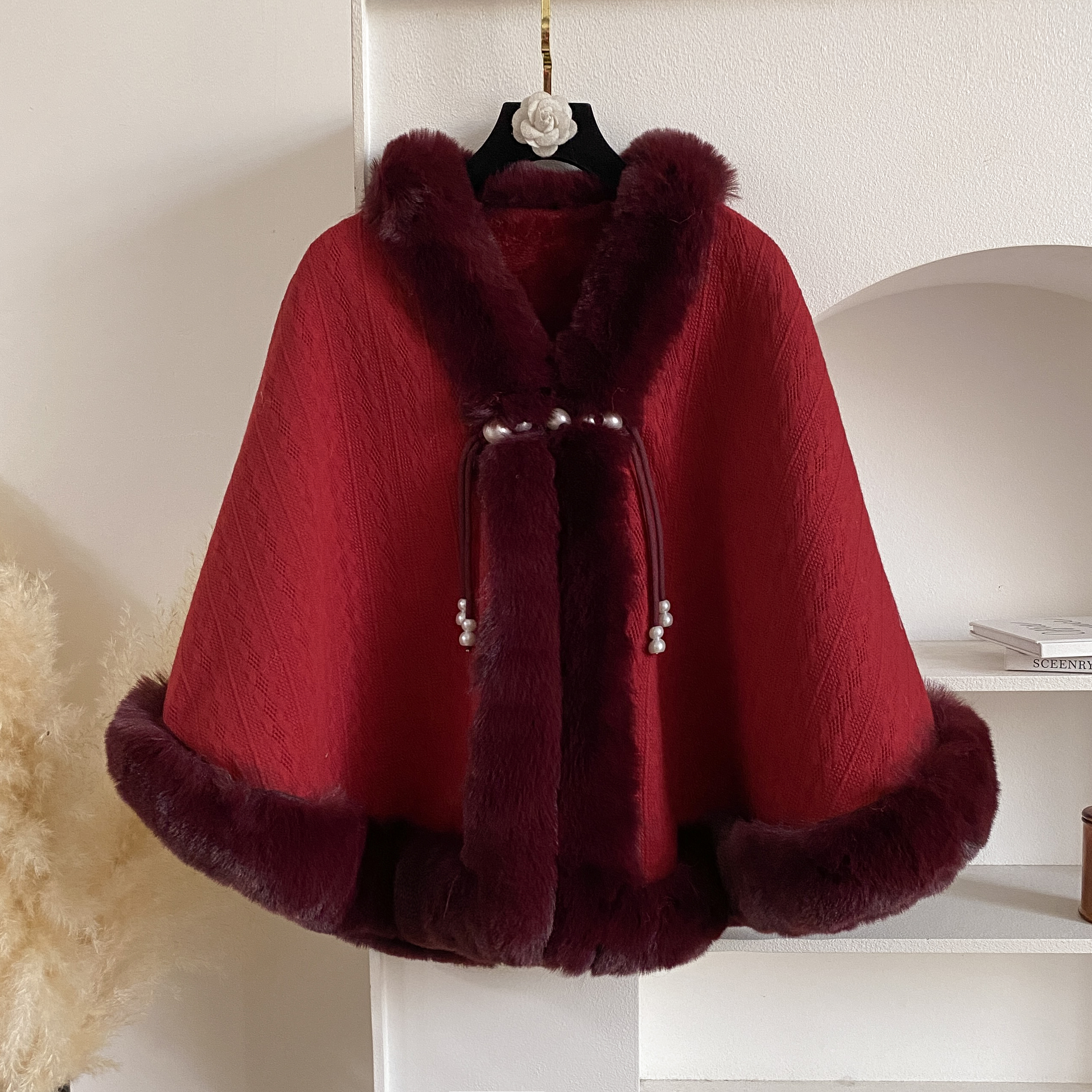 2024 New Winter Solid Poncho T - Winter Clothing Material recension och pris