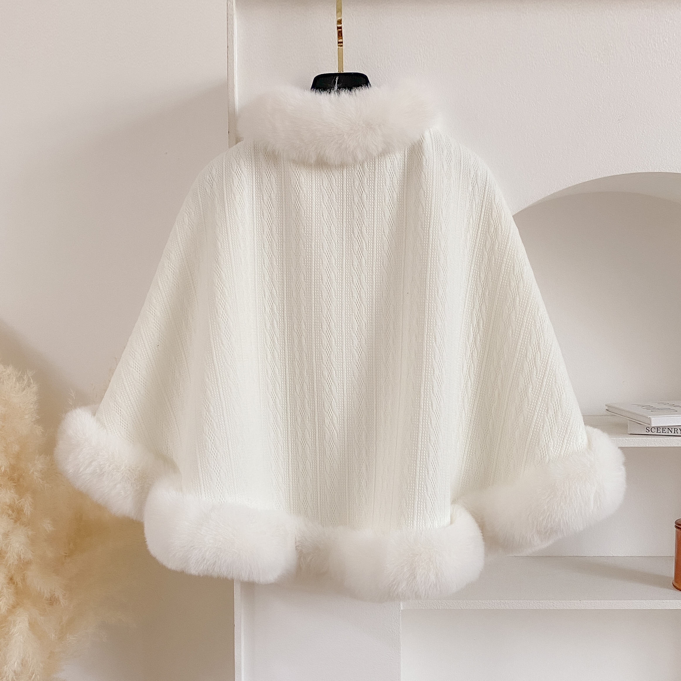 2024 New Winter Solid Poncho T - Winter Clothing Material recension och pris