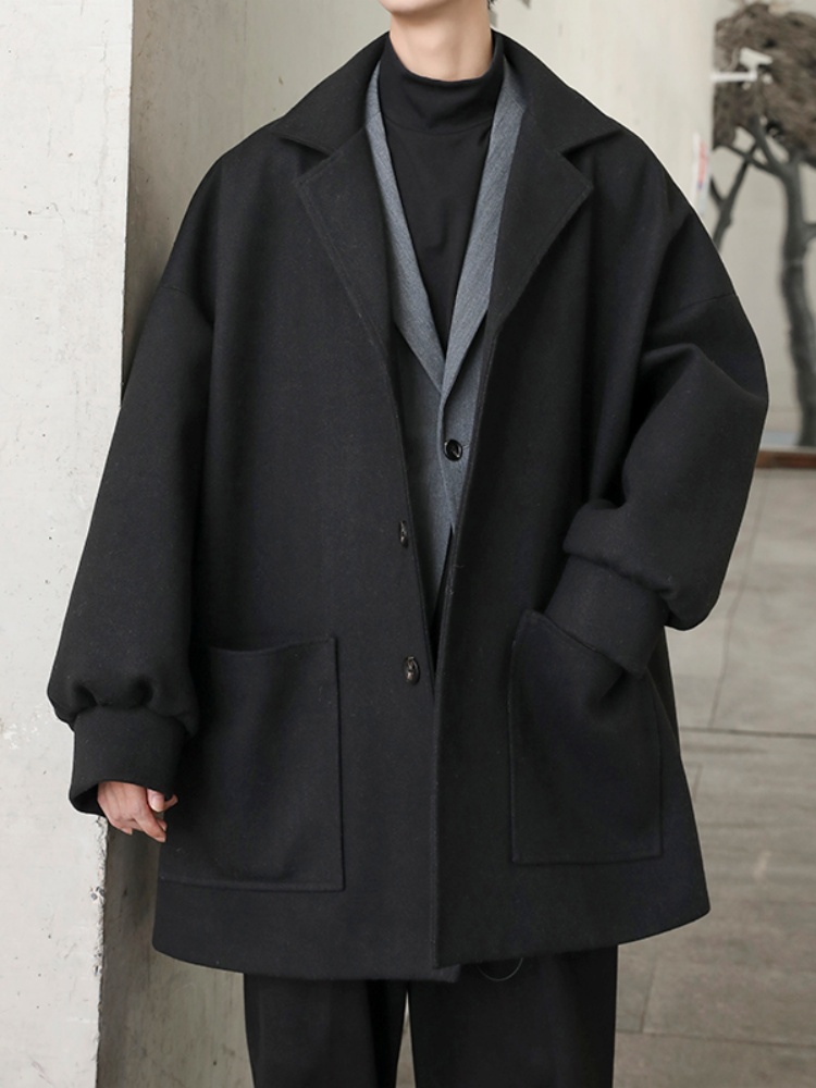 Men's Woolen Coat Short Thicke - Winter Clothing Hong Kong recension och pris