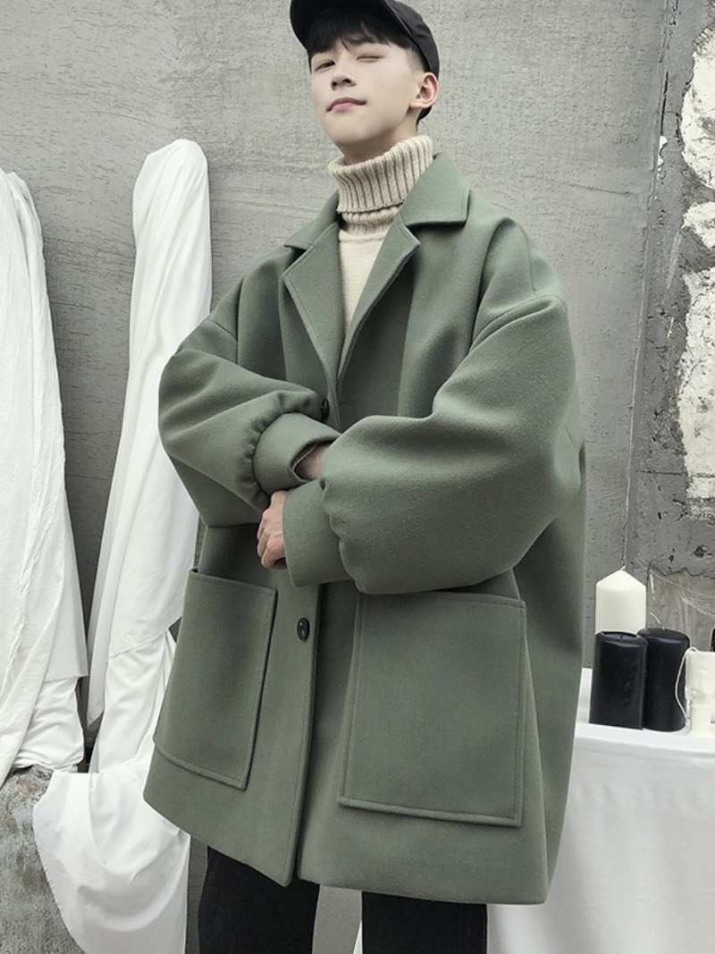 Men's Woolen Coat Short Thicke - Winter Clothing Hong Kong recension och pris
