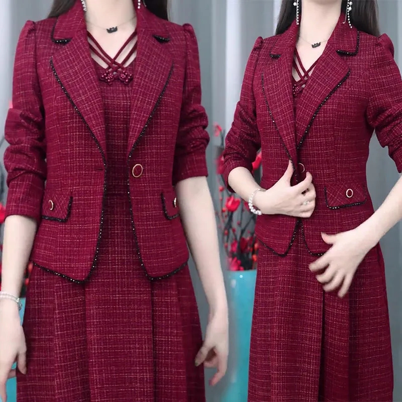 Middle Aged Female Dress Sets  - Winter Clothing Material recension och pris